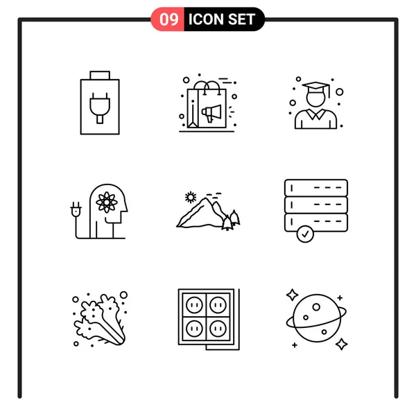 Conjunto Iconos Creativos Universales Simplemente Vector Ilustraciones Para Aplicaciones Web — Archivo Imágenes Vectoriales