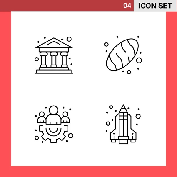 Conjunto Iconos Creativos Universales Simplemente Vector Ilustraciones Para Aplicaciones Web — Vector de stock