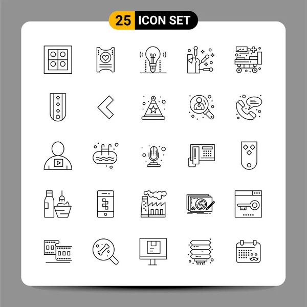 Conjunto Iconos Creativos Universales Simplemente Vector Ilustraciones Para Aplicaciones Web — Vector de stock