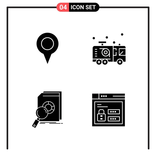 Conjunto Iconos Creativos Universales Simplemente Vector Ilustraciones Para Aplicaciones Web — Vector de stock