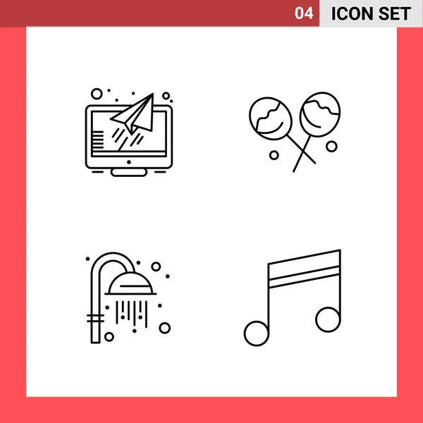 Conjunto Iconos Creativos Universales Simplemente Vector Ilustraciones Para Aplicaciones Web — Vector de stock