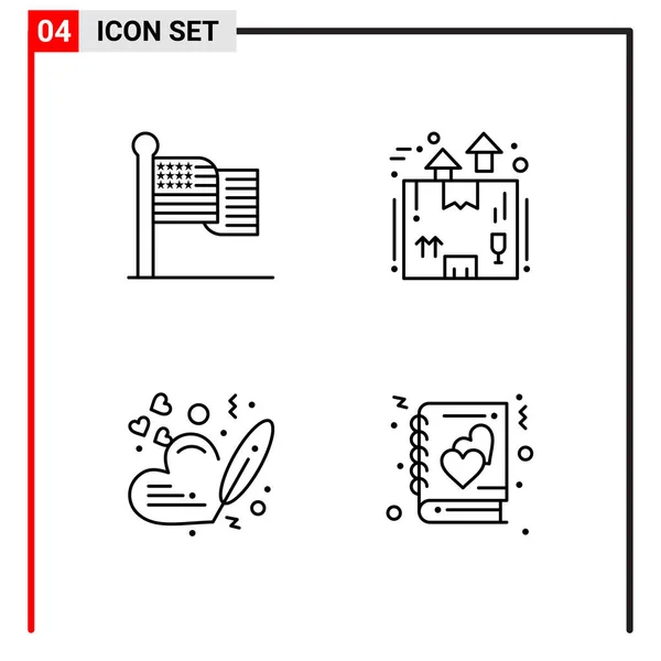 Set Universal Creative Icons Simply Vector Illustrations Web Mobile Apps — Stock Vector