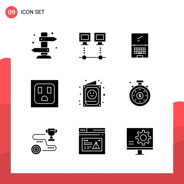 Set Universal Creative Icons Simply Vector Illustrations Web Mobile Apps — Stock Vector