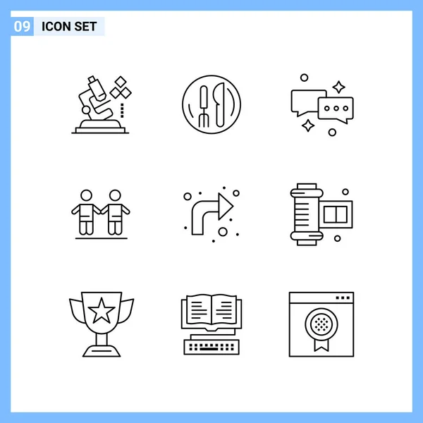 Set Universal Creative Icons Simply Vector Illustrations Web Mobile Apps — Stock Vector