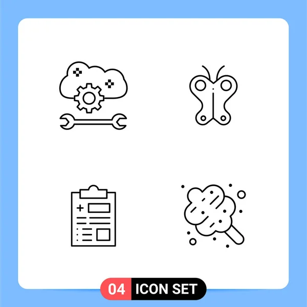 Conjunto Iconos Creativos Universales Simplemente Vector Ilustraciones Para Aplicaciones Web — Vector de stock