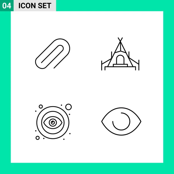 Conjunto Iconos Creativos Universales Simplemente Vector Ilustraciones Para Aplicaciones Web — Archivo Imágenes Vectoriales