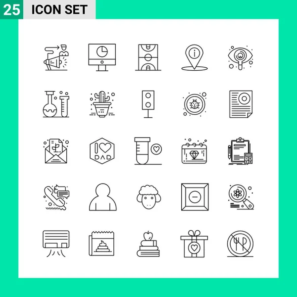 Set Dari Ikon Kreatif Universal Cukup Ilustrasi Vektor Untuk Aplikasi - Stok Vektor