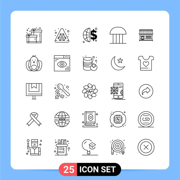 Conjunto Iconos Creativos Universales Simplemente Vector Ilustraciones Para Aplicaciones Web — Vector de stock