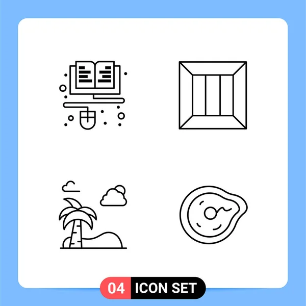 Conjunto Iconos Creativos Universales Ilustración Vectorial — Archivo Imágenes Vectoriales