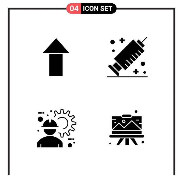 Conjunto Iconos Creativos Universales Simplemente Vector Ilustraciones Para Aplicaciones Web — Archivo Imágenes Vectoriales