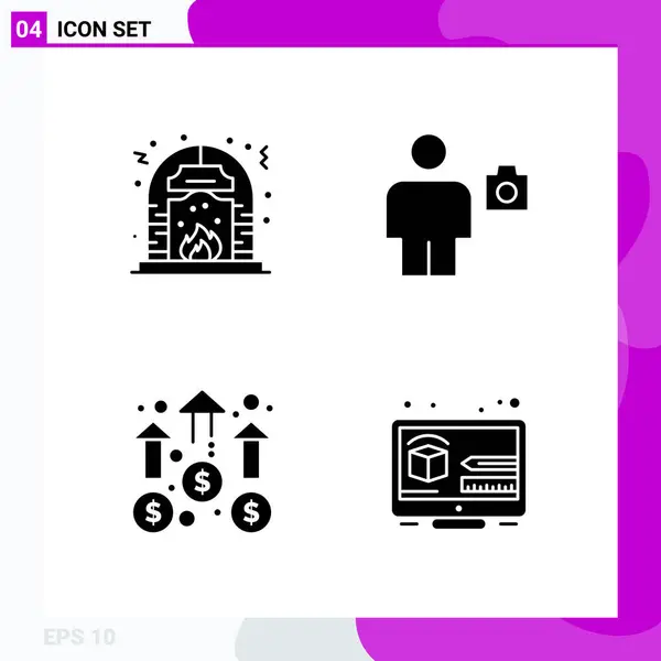 Conjunto Iconos Creativos Universales Simplemente Vector Ilustraciones Para Aplicaciones Web — Archivo Imágenes Vectoriales