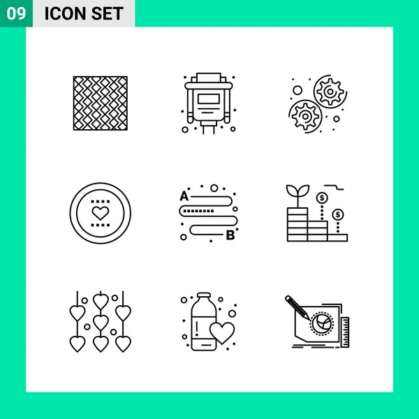 Conjunto Iconos Creativos Universales Simplemente Vector Ilustraciones Para Aplicaciones Web — Archivo Imágenes Vectoriales