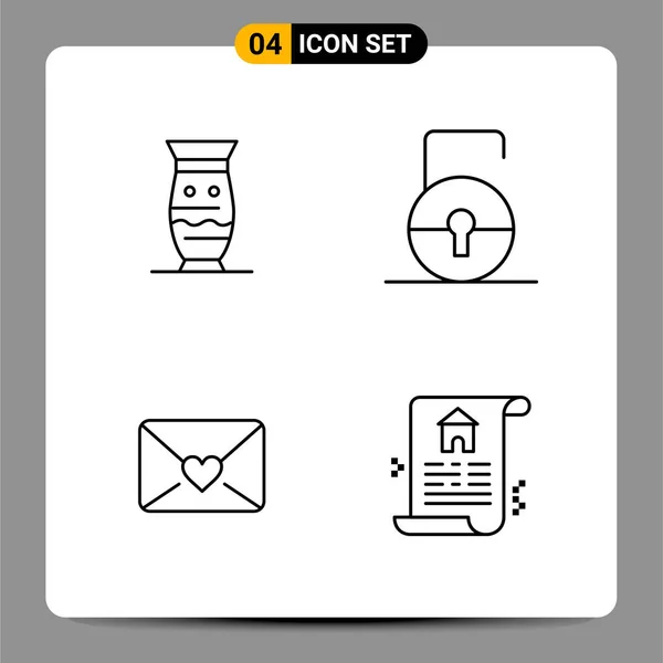 Set Universal Creative Icons Simply Vector Illustrations Web Mobile Apps — Stock Vector