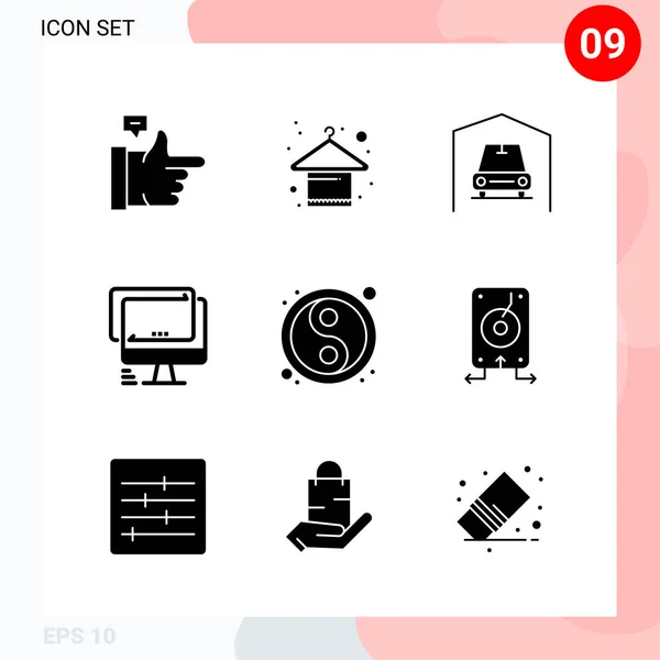 Set Universal Creative Icons Simply Vector Illustrations Web Mobile Apps — Stock Vector