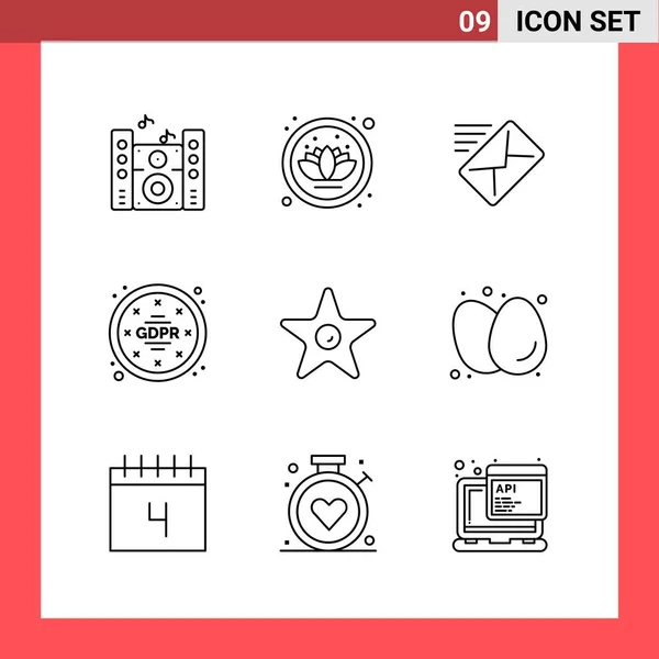 Set Universal Creative Icons Simply Vector Illustrations Web Mobile Apps — Stock Vector