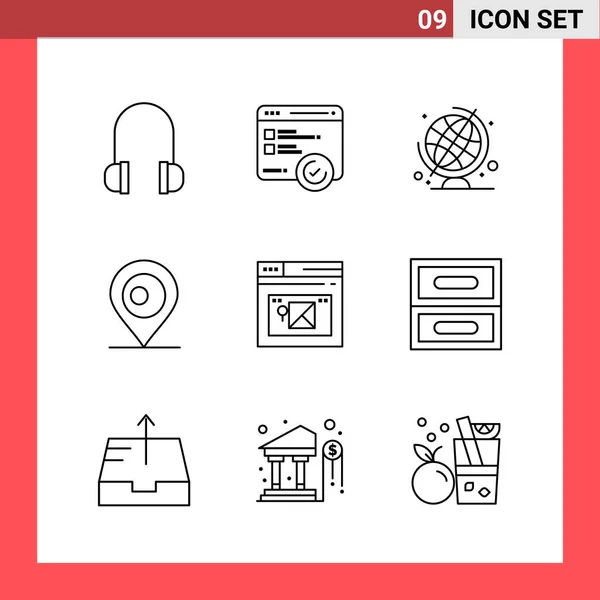 Search Engine Optimization Creative Icons — Stock Vector