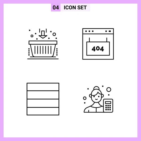 Conjunto Iconos Creativos Universales Simplemente Vector Ilustraciones Para Aplicaciones Web — Archivo Imágenes Vectoriales