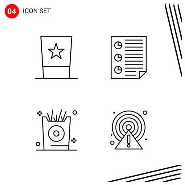 Set Universal Creative Icons Simply Vector Illustrations Web Mobile Apps — Stock Vector