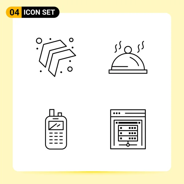 Set Universal Creative Icons Simply Vector Illustrations Web Mobile Apps — Stock Vector