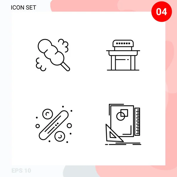 Conjunto Iconos Creativos Universales Simplemente Vector Ilustraciones Para Aplicaciones Web — Vector de stock