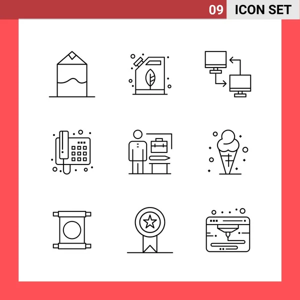 Conjunto Iconos Creativos Universales Simplemente Vector Ilustraciones Para Aplicaciones Web — Vector de stock