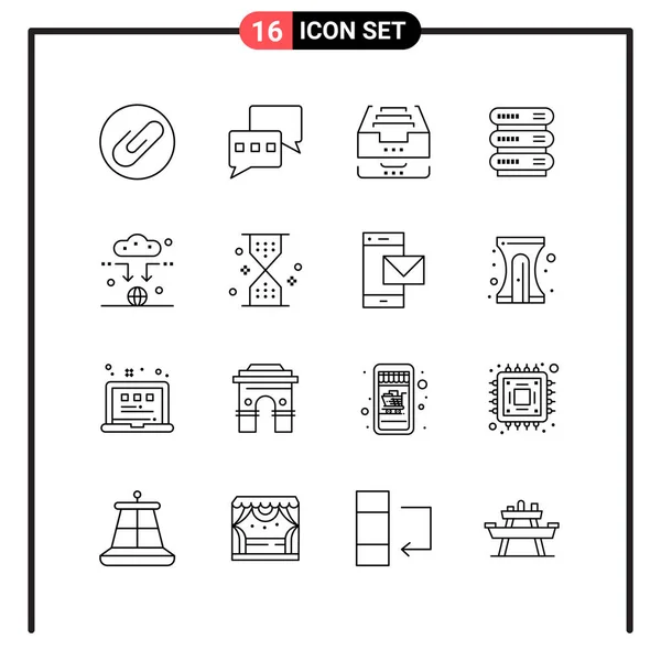 Conjunto Iconos Creativos Universales Simplemente Vector Ilustraciones Para Aplicaciones Web — Vector de stock