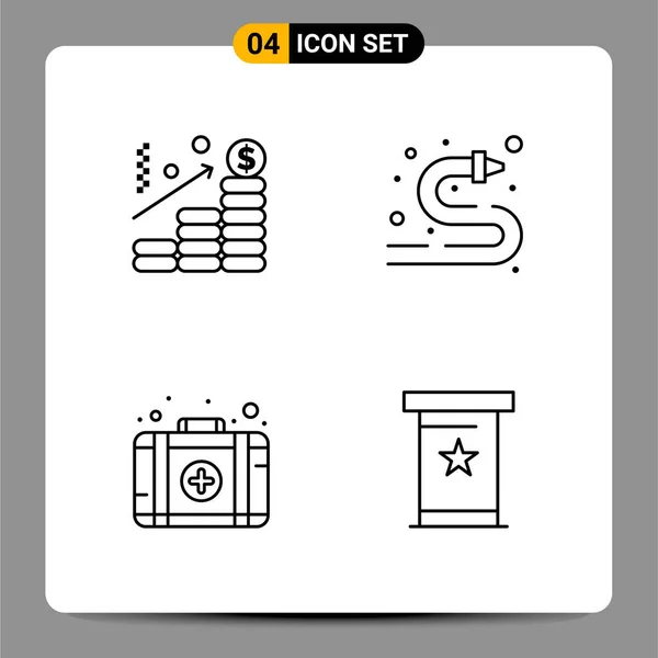 Conjunto Iconos Creativos Universales Simplemente Vector Ilustraciones Para Aplicaciones Web — Archivo Imágenes Vectoriales