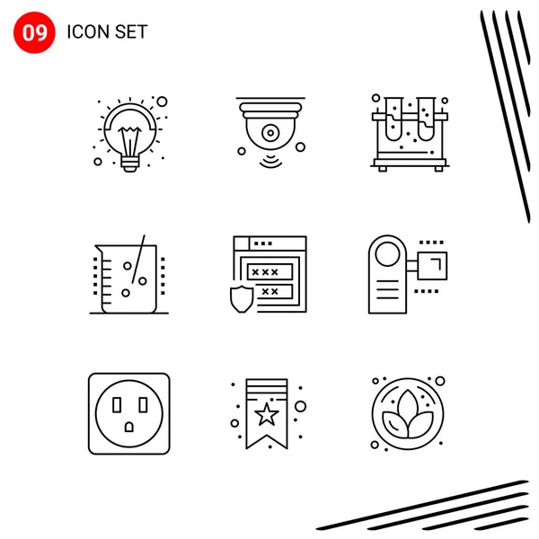 Set Universal Creative Icons Simply Vector Illustrations Web Mobile Apps — Stock Vector