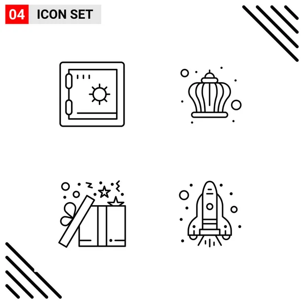 Set Universal Creative Icons Simply Vector Illustrations Web Mobile Apps — Stock Vector