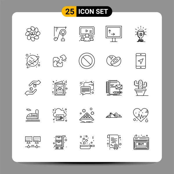 Conjunto Iconos Creativos Universales Simplemente Vector Ilustraciones Para Aplicaciones Web — Archivo Imágenes Vectoriales