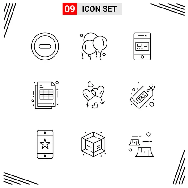 Set Universal Creative Icons Simply Vector Illustrations Web Mobile Apps — Stock Vector