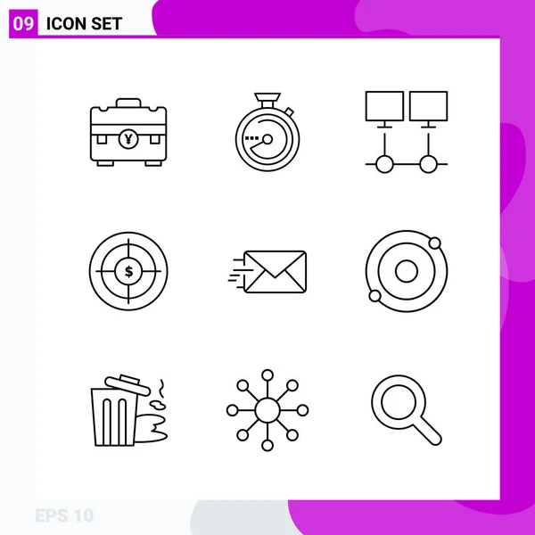 Conjunto Iconos Creativos Universales Simplemente Vector Ilustraciones Para Aplicaciones Web — Vector de stock