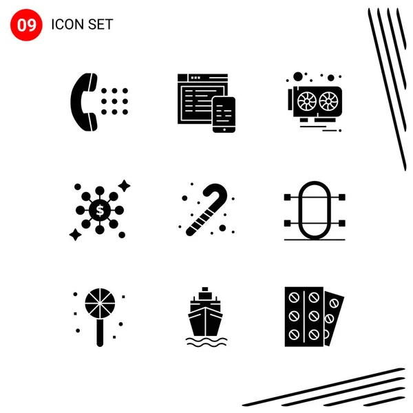 Conjunto de 16 iconos universales Vector de negocios — Vector de stock