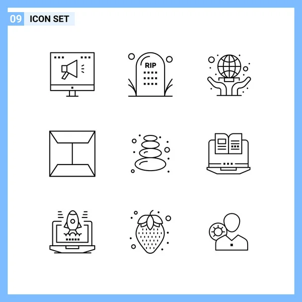 Set Universal Creative Icons Simply Vector Illustrations Web Mobile Apps — Stock Vector