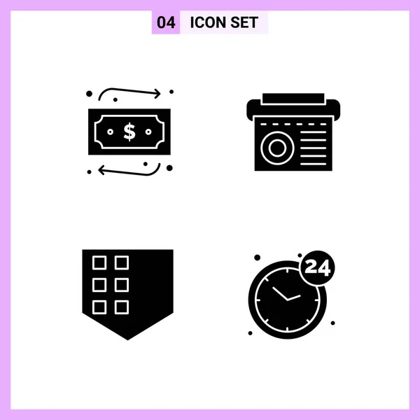 Conjunto Iconos Creativos Universales Simplemente Vector Ilustraciones Para Aplicaciones Web — Archivo Imágenes Vectoriales