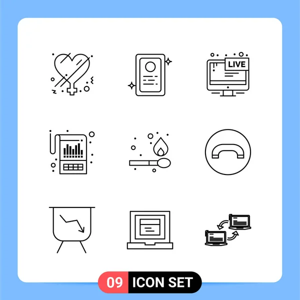 Conjunto Iconos Creativos Universales Simplemente Vector Ilustraciones Para Aplicaciones Web — Vector de stock