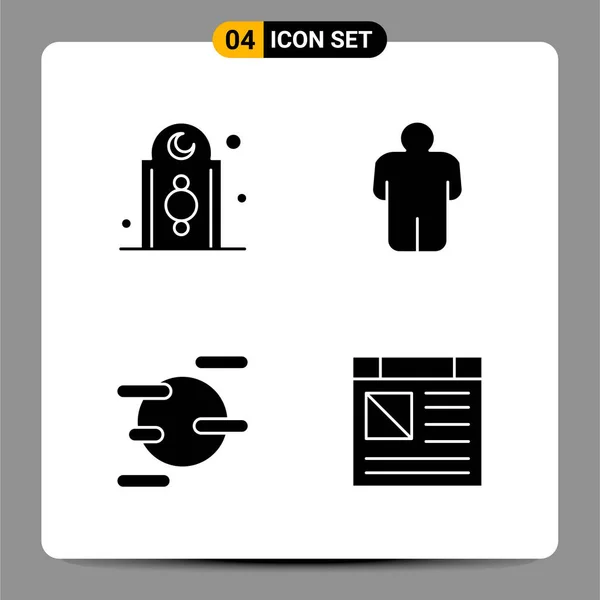 Conjunto Iconos Creativos Universales Simplemente Vector Ilustraciones Para Aplicaciones Web — Archivo Imágenes Vectoriales