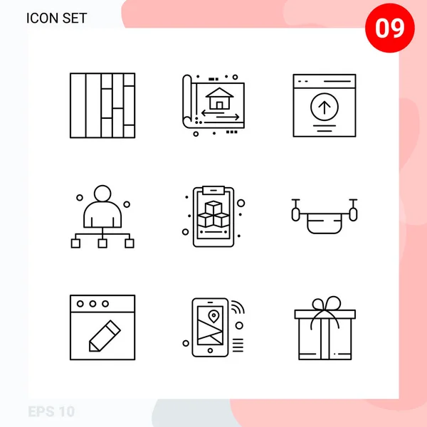 Set Universal Creative Icons Simply Vector Illustrations Web Mobile Apps — Stock Vector