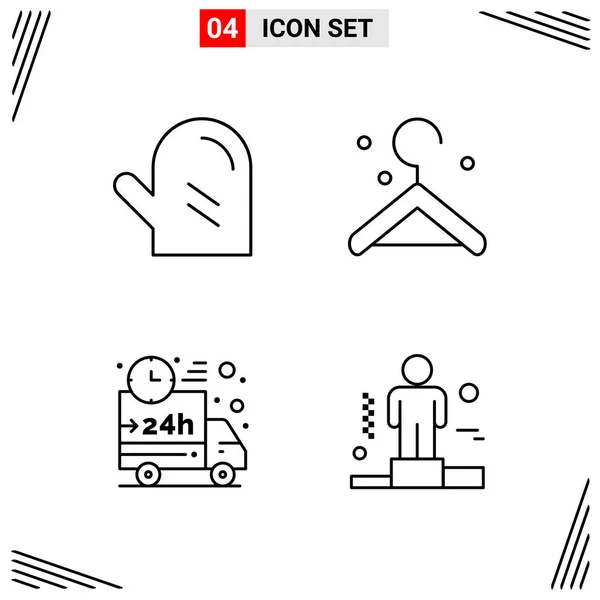 Conjunto Iconos Creativos Universales Simplemente Vector Ilustraciones Para Aplicaciones Web — Archivo Imágenes Vectoriales