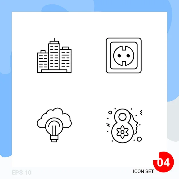 Conjunto Iconos Creativos Universales Simplemente Vector Ilustraciones Para Aplicaciones Web — Vector de stock