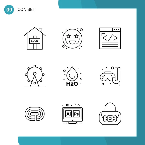 Set Universal Creative Icons Simply Vector Illustrations Web Mobile Apps — Stock Vector