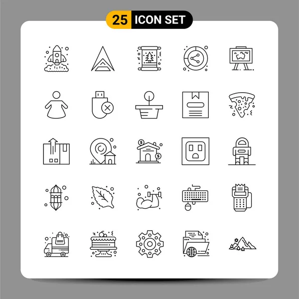 Set Universal Creative Icons Simply Vector Illustrations Web Mobile Apps — Stock Vector