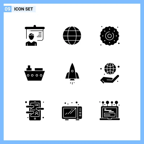 Conjunto Iconos Creativos Universales Simplemente Vector Ilustraciones Para Aplicaciones Web — Vector de stock