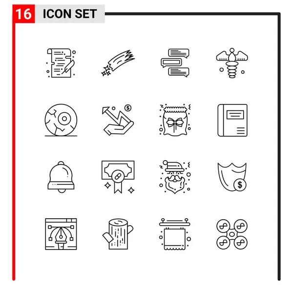 Set de 25 iconos de negocio universales Vector — Vector de stock