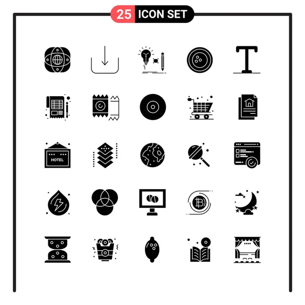 Conjunto Iconos Creativos Universales Simplemente Vector Ilustraciones Para Aplicaciones Web — Archivo Imágenes Vectoriales