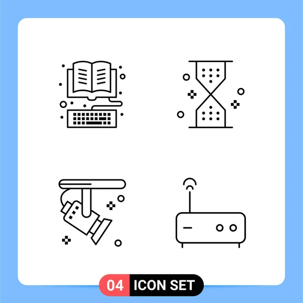 Set Universeller Kreativer Symbole Einfach Vektorillustrationen Für Web Und Mobile — Stockvektor