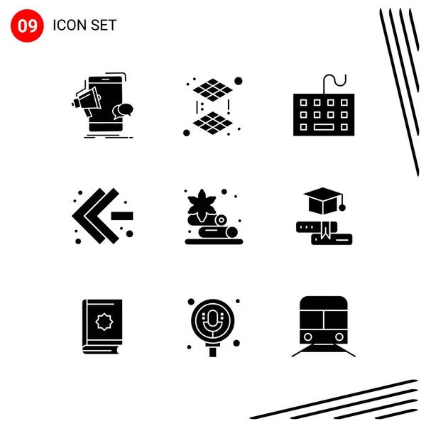 Conjunto Iconos Creativos Universales Simplemente Vector Ilustraciones Para Aplicaciones Web — Vector de stock