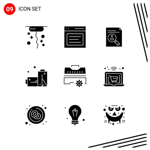 Conjunto Iconos Creativos Universales Simplemente Vector Ilustraciones Para Aplicaciones Web — Vector de stock