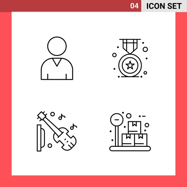 Conjunto Iconos Creativos Universales Simplemente Vector Ilustraciones Para Aplicaciones Web — Archivo Imágenes Vectoriales