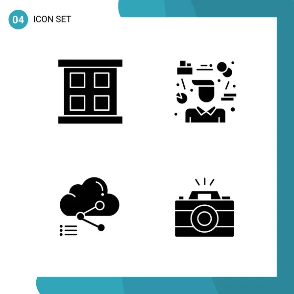 Conjunto Iconos Creativos Universales Simplemente Vector Ilustraciones Para Aplicaciones Web — Vector de stock